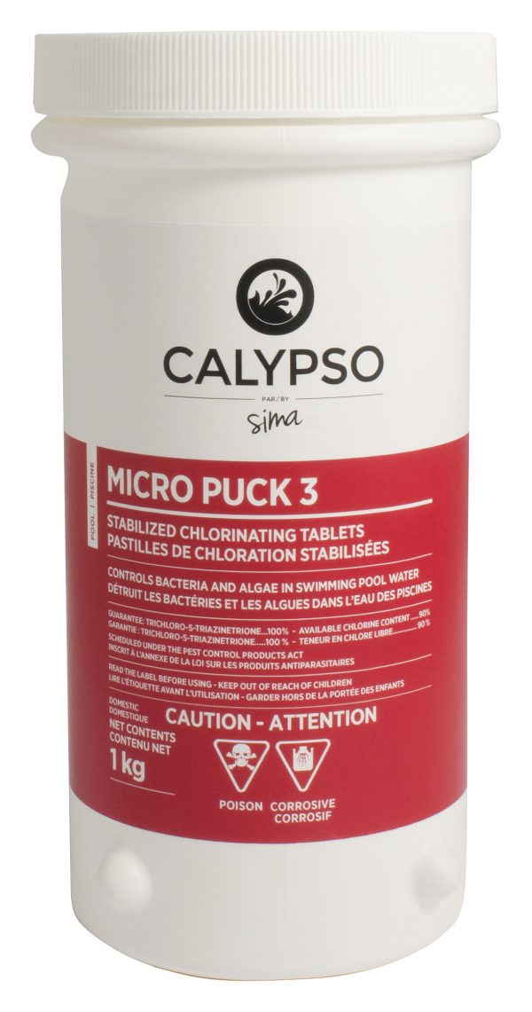 Calypso Micro Puck 3 1KG - Produits de piscines - Entretien de piscine - Sima PISCINES & SPAS