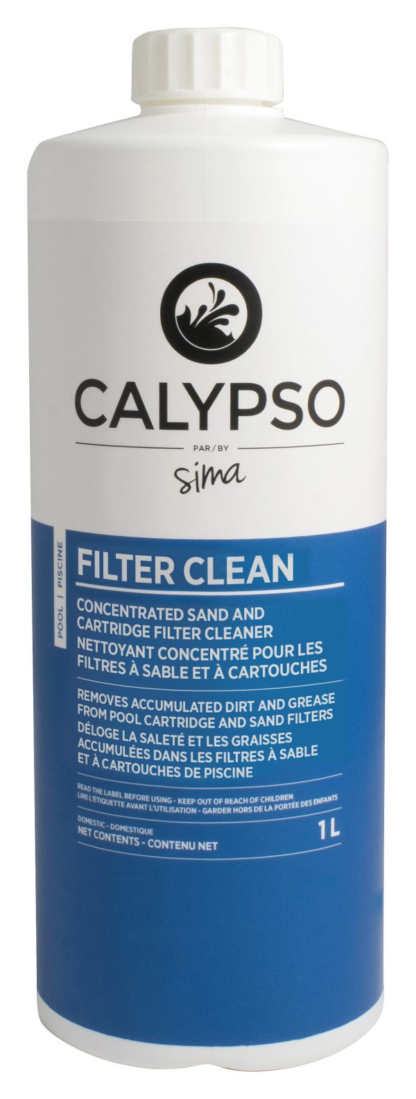 Calypso Filter Clean 1L - Produits de piscines - Entretien de piscine - Sima PISCINES & SPAS